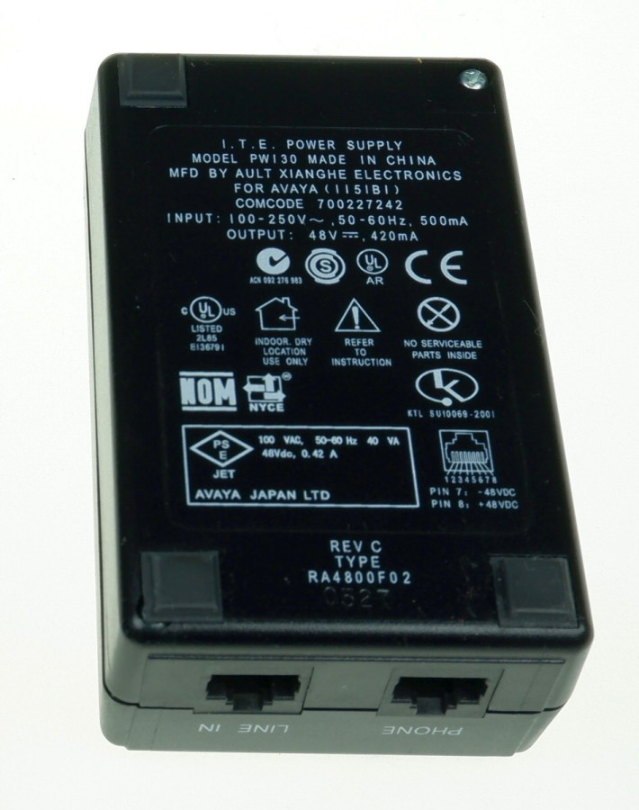 1151B1 Netzteil AVAYA 48V-420mA getestet